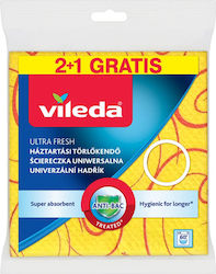 Vileda Universal Σπογγοπετσέτες Γενικής Χρήσης Κίτρινες 3τμχ