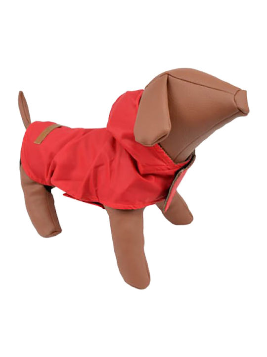 Woofmoda 933-1101 Red Waterproof Dog Coat with Hood with 50cm Back Length