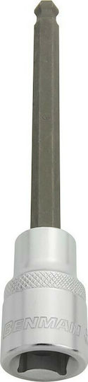 Benman Socket 1/2" For Allen Screws Long Walnut with Allen Head and Socket 1/2'' H5x138mm