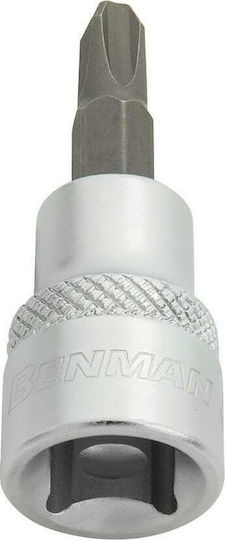 Benman Socket 3/8'' For Phillips Screws Walnut with Philips Head and Socket 3/8'' PH2x48mm