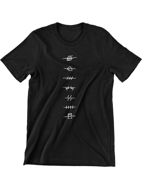 Naruto Dorf Symbole T-shirt Schwarz