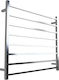 Warmup 8 Bar Ladder - Square Polished Electric Towel Rail 115W 91.2x62cm Silver