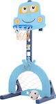 Bike Toys Outdoor Basketball Hoop with Stand & Ball Πλαστική Μπασκέτα Αυτοκινητάκι Με Τέρμα Ποδοσφαίρου