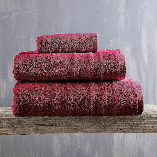 Rythmos Hand Towel Laura 30x50cm Bordeaux Weight 500gr/m²