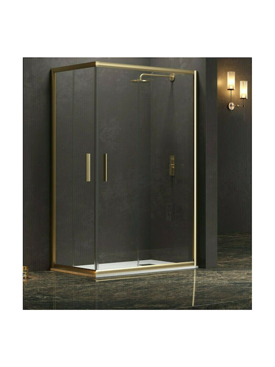 Karag Efe 100 Καμπίνα Ντουζιέρας με Συρόμενη Πόρτα 70x70x190cm Clear Glass Oro