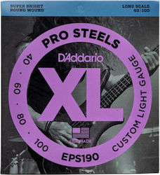 Daddario XL Prosteels Bass Set Corzi Pentru Bas Oțel 40 - 100 Custom Light Long Scale Daddario XL Prosteels Bass Set Corzi Pentru Bas Oțel 40 - 100 Custom Light Long Scale