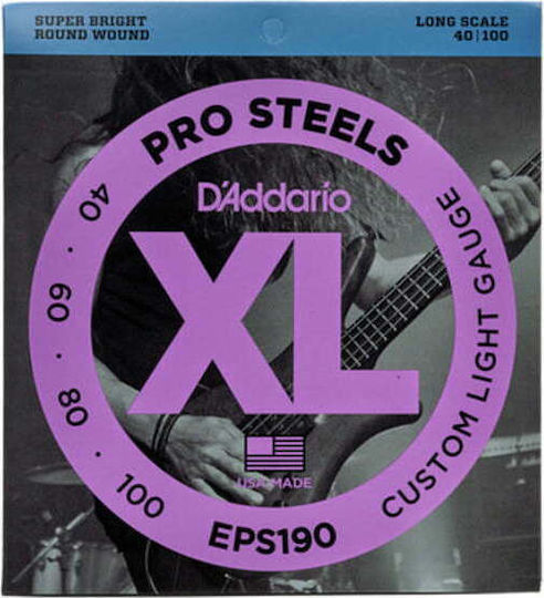 Daddario XL Prosteels Bass Set Corzi Pentru Bas Oțel 40 - 100 Custom Light Long Scale