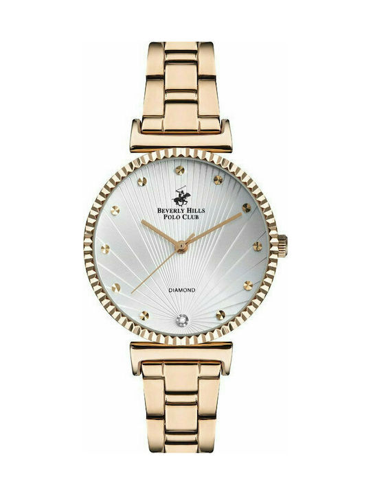 Beverly Hills Polo Club Watch with Gold Metal Bracelet