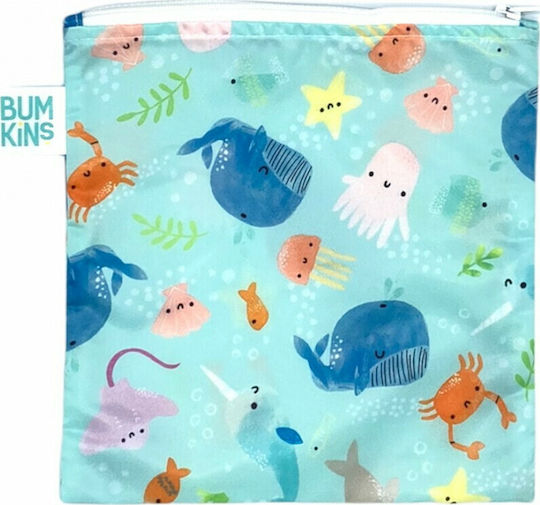Bumkins Ocean Life School Food Case Light Blue 18 x 18 x 18cm
