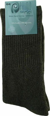 Primo Long Hunting Socks Cotton Military Terry Socks in Khaki color