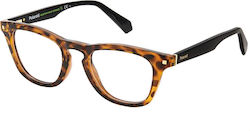 Polaroid Plastic Eyeglass Frame Brown Tortoise PLD D434 086