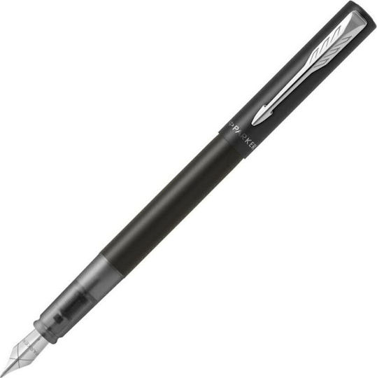 Parker Vector XL Writing Pen Medium Black made of Steel with 1 Replacement Nibs