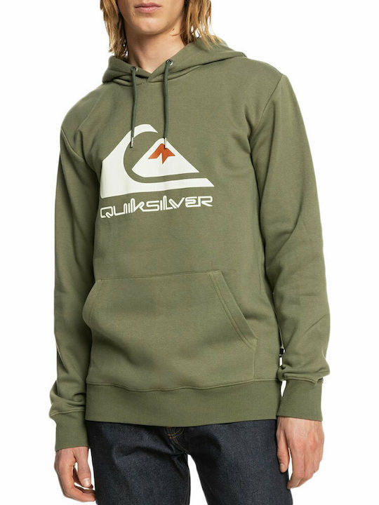 Quiksilver Big Logo Sweatshirt with Hood Khaki