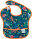 Bumkins Jungle Waterproof Bib Plastic with Hoop & Loop Fastener & Pocket Green for 24 m+