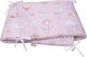 Viopros Onar Crib Bumpers Classic Inside Pink 40x165cm