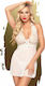 Penthouse Sweet & Spicy Set Babydoll Sexy White