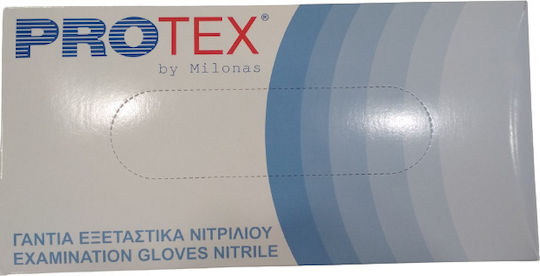 Protex Handschuhe Nitril Puderfrei in Blau Farbe 100Stück