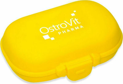 OstroVit Pill Box Logo Θήκη Χαπιών σε Κίτρινο χρώμα 37574