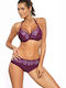 Marko Underwire Bikini Set Bra & Slip Bottom M-574 Purple 141203