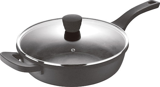 Bergner Tigaie Sauté Retro Din Aluminiu Turnat Cu Capac Cu Acoperire Antiaderentă 28cm