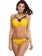 Marko Underwire Bikini Set Bra & Slip Bottom M-542 with Adjustable Straps Yellow 129668