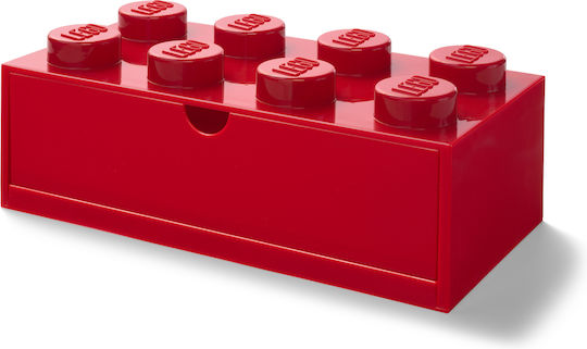 LEGO Children's Storage Box made of Plastic Brick Red 31.8x16x21cm 1pcs