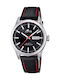 Lotus Watches Herrenuhr 42mm Batterie mit Schwarz Lederarmband