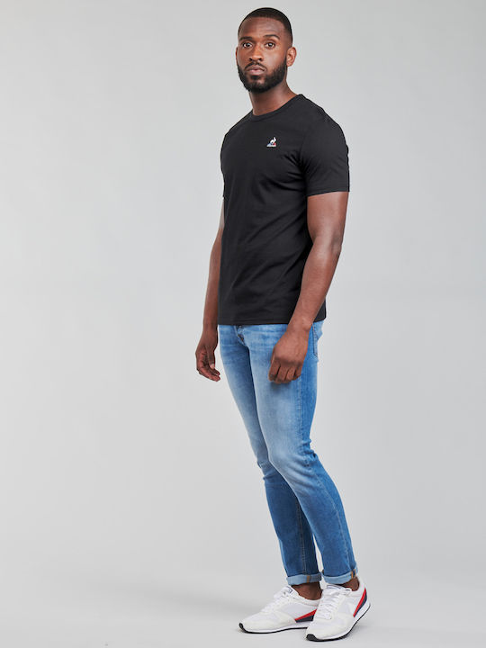Le Coq Sportif Essentials Ανδρικό T-shirt Μαύρο με Λογότυπο