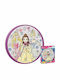 Disney Kids Plastic Wall Clock Princess 25x25cm