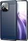 Hurtel Carbon Flexible Umschlag Rückseite Silikon Blau (Xiaomi Mi 11)