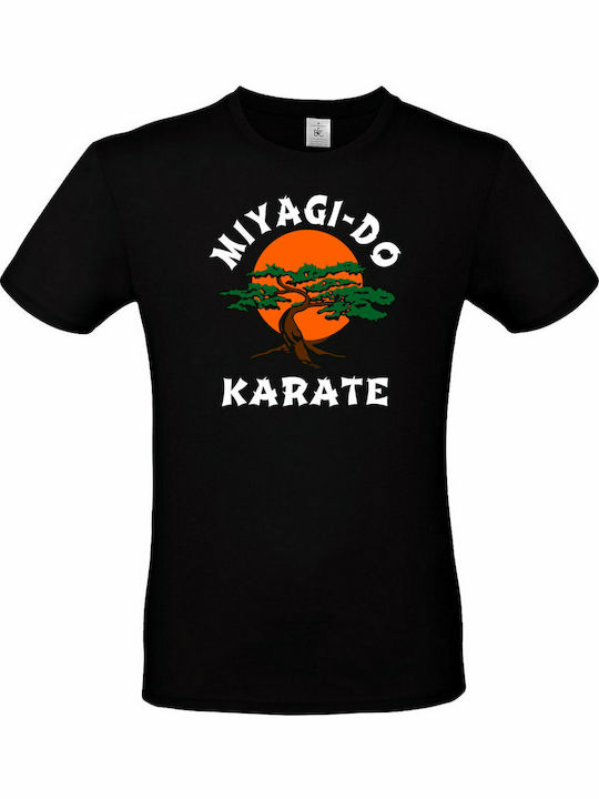 B&C Miyagi-Do Karate Kid T-shirt Cobra Kai Black Cotton