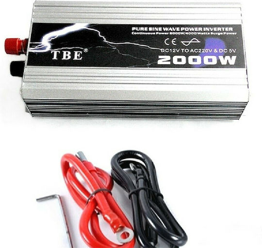 TBE Invertor Auto Unda sinusoidală pură 2000W pentru Convertirea 12V DC în 220V AC