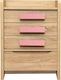 Kids Chest of Drawers Sonoma / Pink with 4 Drawers 63x40x80cm