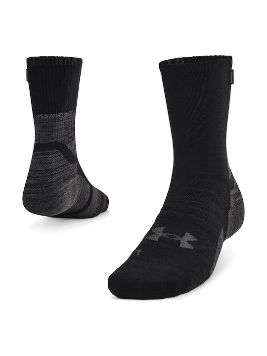 Under Armour Armourdry Run Wool Running Κάλτσες Μαύρες 1 Ζεύγος