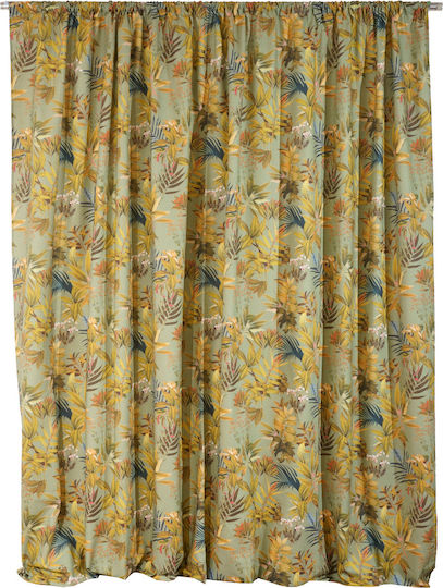 Anna Riska Κουρτίνα με Τρέσα Allesia 5 Green 140x270εκ.