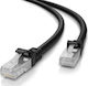Powertech U/UTP Cat.5e (Gigabit) Καλώδιο Δικτύου Ethernet 0.25m Μαύρο