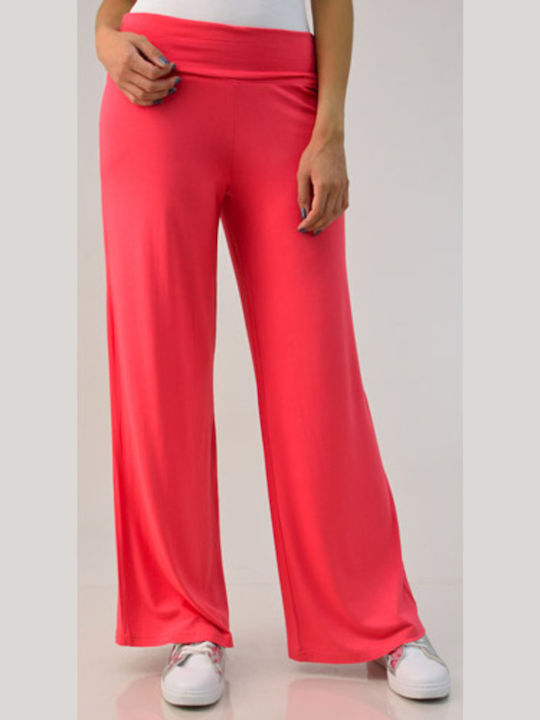 High-waisted trousers monochrome Coral 2028