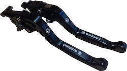 Set Brems-/Kupplungshebel für Motorräder Flexibel Einstellbar für Suzuki DL 1000 V-STROM Schwarz 28086349-6