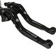 Set of Motorcycle Brake/Clutch Levers Flexible Adjustable for Suzuki V-Strom 650 Black 30654931