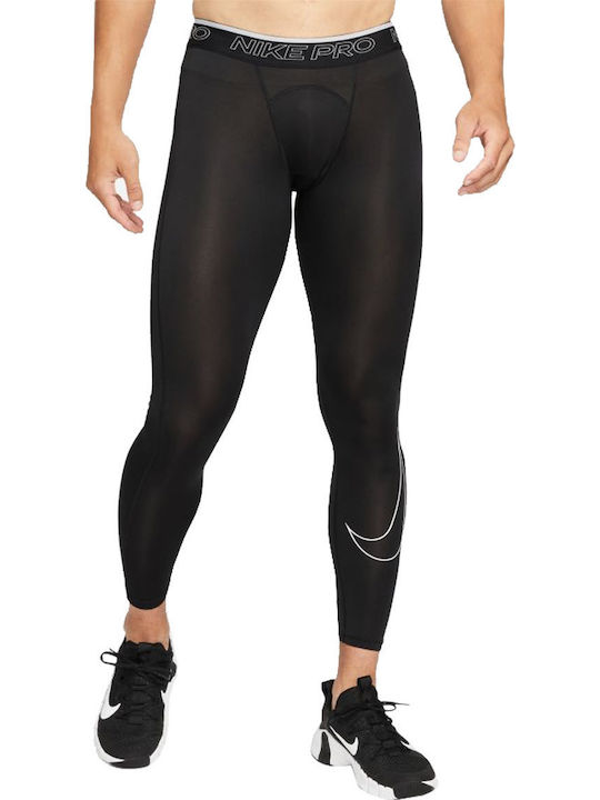 Nike Pro Dri-Fit Tight Ανδρικό Ισοθερμικό Παντελόνι Μαύρο