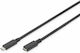 Digitus USB 2.0 Cable USB-C Male - USB-C Female 100W PD Black 2m AK-300210-020-S