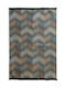 Palamaiki DC009 Teppich Rechteckig Synthetisch,Polyester/Cotton/Leather mit Fransen Grey / Brown / Beige mit Quasten