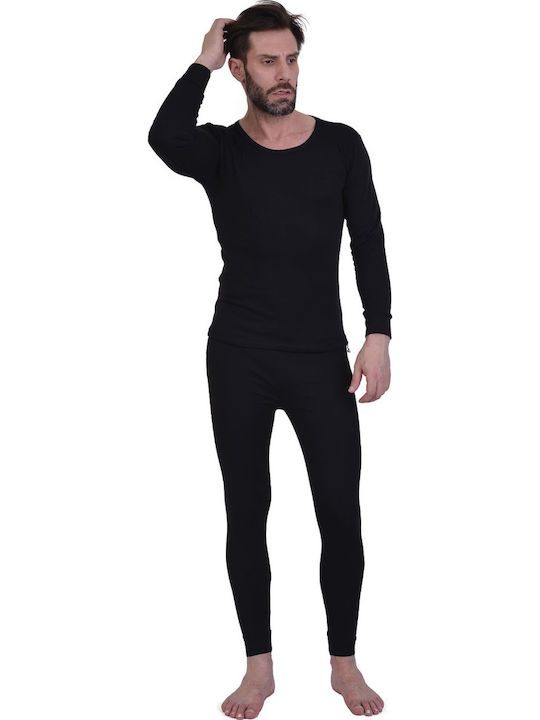 Ergo Bluza termică pentru bărbați cu mâneci lungi Negru