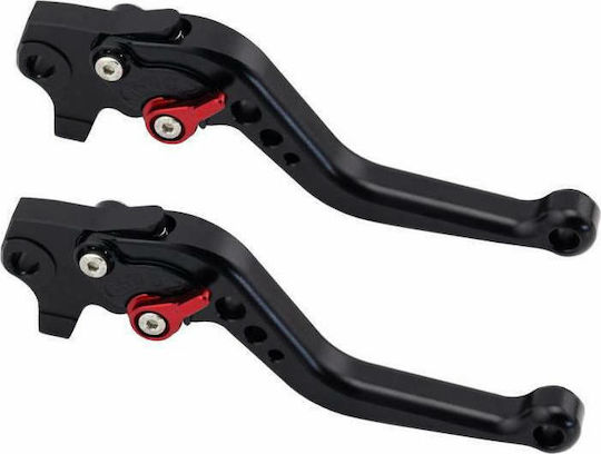 Set Manete Frână/Ambreiaj Motocicletă Manete de motocicletă ajustabile pentru Kymco Xciting 300 - Emocionant 300 Negre 713001/KXCR