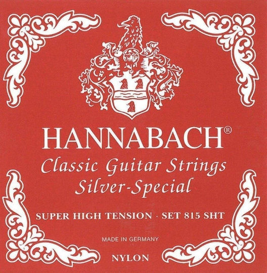 Hannabach 815 Silver Special Red Super High Tension Single Nylon Classical Guitar String G3 (Sol)