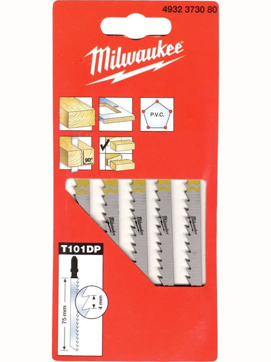 Milwaukee T101d Ленти за джиг-резачки за Дърво 75мм 5бр