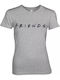 NA-KD X Friends raw edge t-shirt in grey