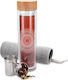 Navaris Glass Water Bottle with Screw Cap Indian Sun Transparent 500ml
