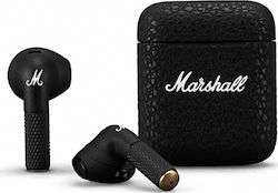 Marshall Minor III Căști pentru urechi Bluetooth Handsfree Căști cu rezistență la transpirație și husă de încărcare Negră