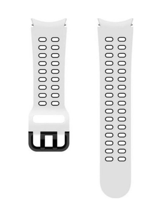 Samsung Extreme Sports Armband Silikon Weiß (Galaxy Watch4 / Watch5 / Watch5 Pro) ET-SXR86SWEGEU